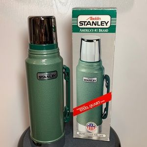 Vintage Aladdin Stanley Quart/950ml Green Steel Thermos